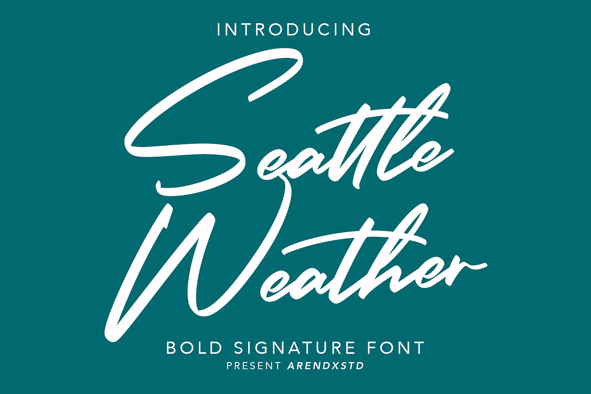 Seattle Weather - Bold Signature, a Script Font by Arendxstudio (Photo 1 of 8)