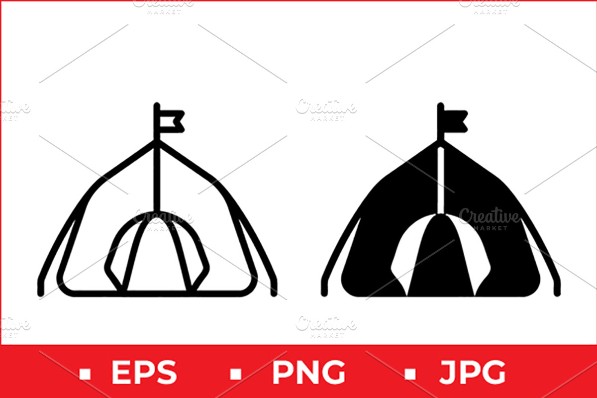 Tent Vector Icons, a Solid Icon by Artonix (Photo 1 of 2)