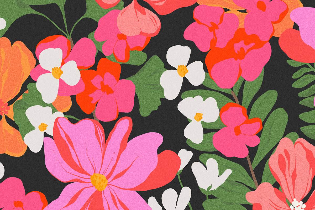 Bold Bloom Tropical Flower Pattern, a Pattern Graphic by likorbut (Photo 12 of 14)
