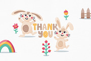 Cute Easter Bunny Clipart & Patterns, a Seasonal Illustration by Ejevyaka (Thumbnail 9 of 9)