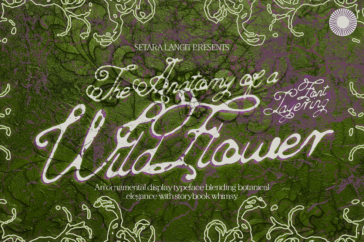 Wild Flower - Gothic Script, a Script Font by Setara Langit CreativeStd (Photo 1 of 15)