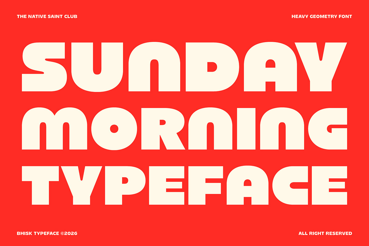 Bhisk - Chunky Sans Serif, a Sans Serif Font by The Native Saint Club (Photo 12 of 12)