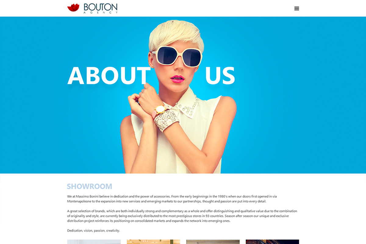Bouton Fashion & Modeling Site Theme, a HTML Template by Oleg Ribar (Photo 5 of 6)