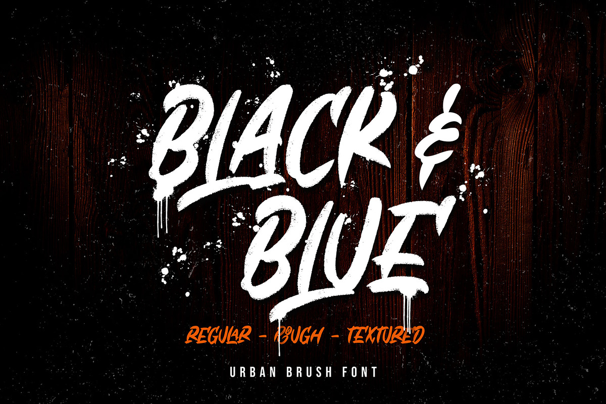 Black & Blue, a Font by Omotu Studio (Photo 1 of 10)