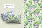 Watercolor Baby Elephants Pattern, a Pattern Graphic by Gribanessa (Thumbnail 3 of 3)