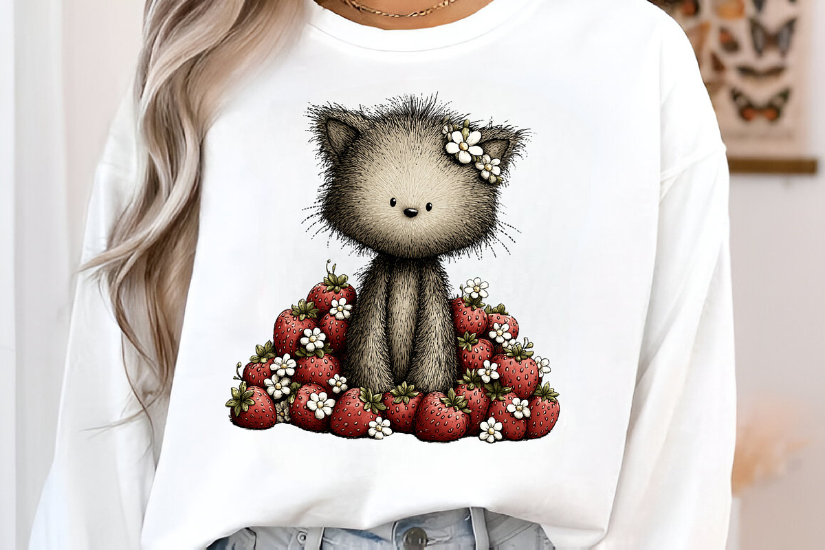 Strawberry Cats Png Clipart, an Illustration by SinaCreation (Photo 5 of 7)