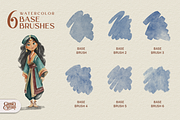 Real Watercolor Procreate Brushes, a Brush Add-On by GRANCI STUDIOS (Thumbnail 4 of 12)