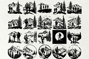 Hiking Svg Bundle, a Person Illustration by DENIDigitalArtSudio (Thumbnail 5 of 9)