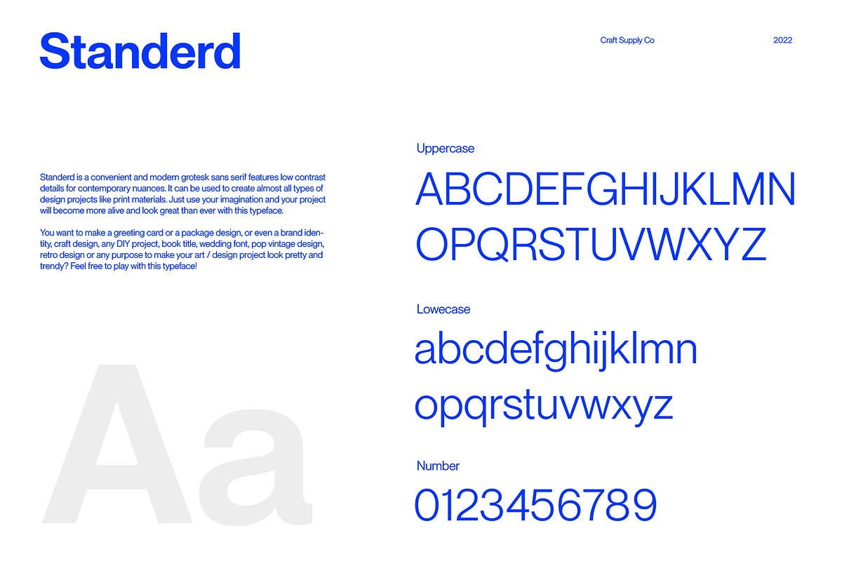 Standerd - Modern Grotesk, a Sans Serif Font by Craft Supply Co. (Photo 5 of 8)