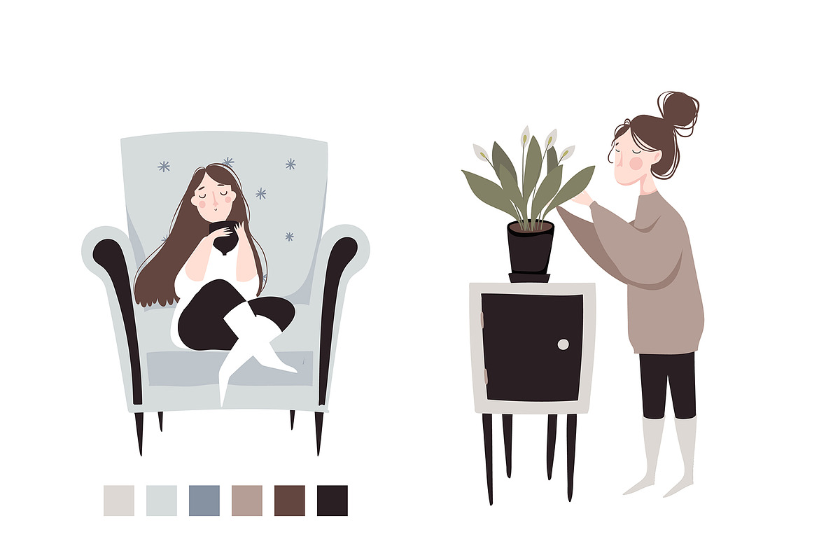 People illustrations set, a Person Illustration by Cute Atelier (Photo 9 of 9)