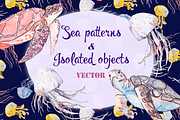 Sea patterns & Isolated objects, an Animal Illustration by Elizaveta (Thumbnail 1 of 5)
