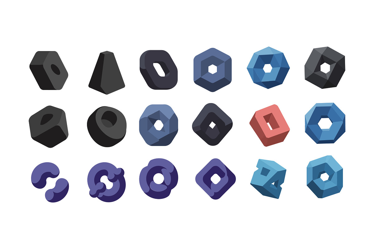 Geometric shapes collection featurin, an Illustration by designvectx