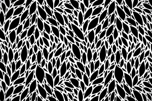 Black and white leaves pattern