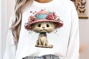 Whimsical Summer Cats Clipart, an Illustration by SinaCreation (Thumbnail 4 of 9)