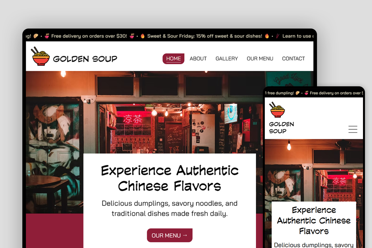 Chinese Restaurant Website preview 4