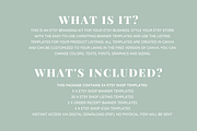 Green Etsy Christmas Templates, a Branding & Logo Template by SunshineStudioBoutique (Thumbnail 2 of 12)