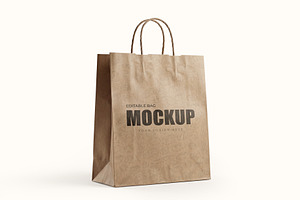 Paper Shopping Bag Mockup, a Packaging Mockup by graphypix