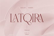 Latqira - Modern Elegant Luxury, a Serif Font by Qweera Studio (Thumbnail 1 of 12)