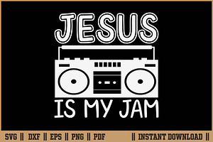 Jesus is my Jam Funny Christian SVG, a Seasonal Illustration by Handy Arts Studio