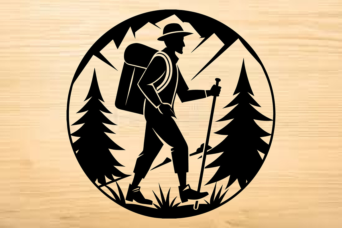 Hiking vector set, a Sport Illustration by Creativeshirt (Photo 2 of 2)