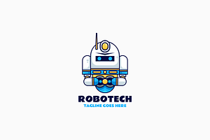 Robot Simple Mascot Logo, a Branding & Logo Template by Artnivora.Std