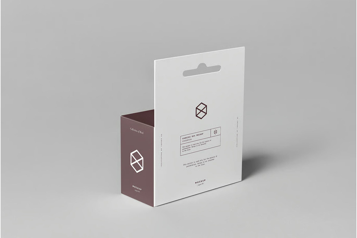 Hanging Box Mock-up, a Packaging Mockup by zippypixelstudio (Photo 4 of 7)