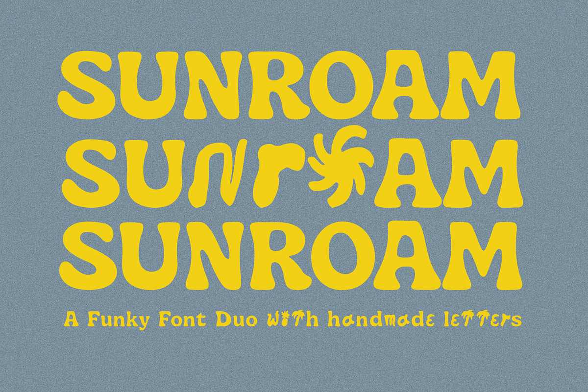 Sunroam Bold Retro Symbols Font Duo, a Font by Laras Wonderland (Photo 2 of 12)