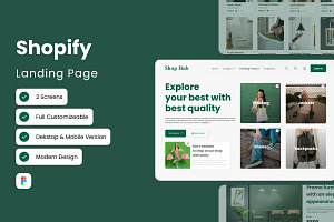 Shop Hub - Shopify Landing Page