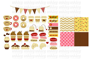 Doodle Coffee Cafe Clipart