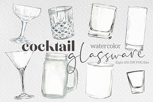 Cocktail Glassware Clip Art Drinks