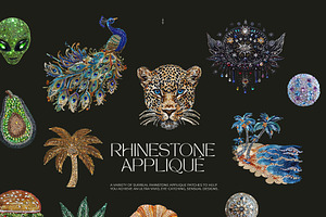 RHINESTONE APPLIQUE Collage