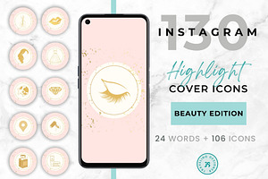 Instagram Highlight Covers – Beauty, a Social Media Template by Traveling Designer