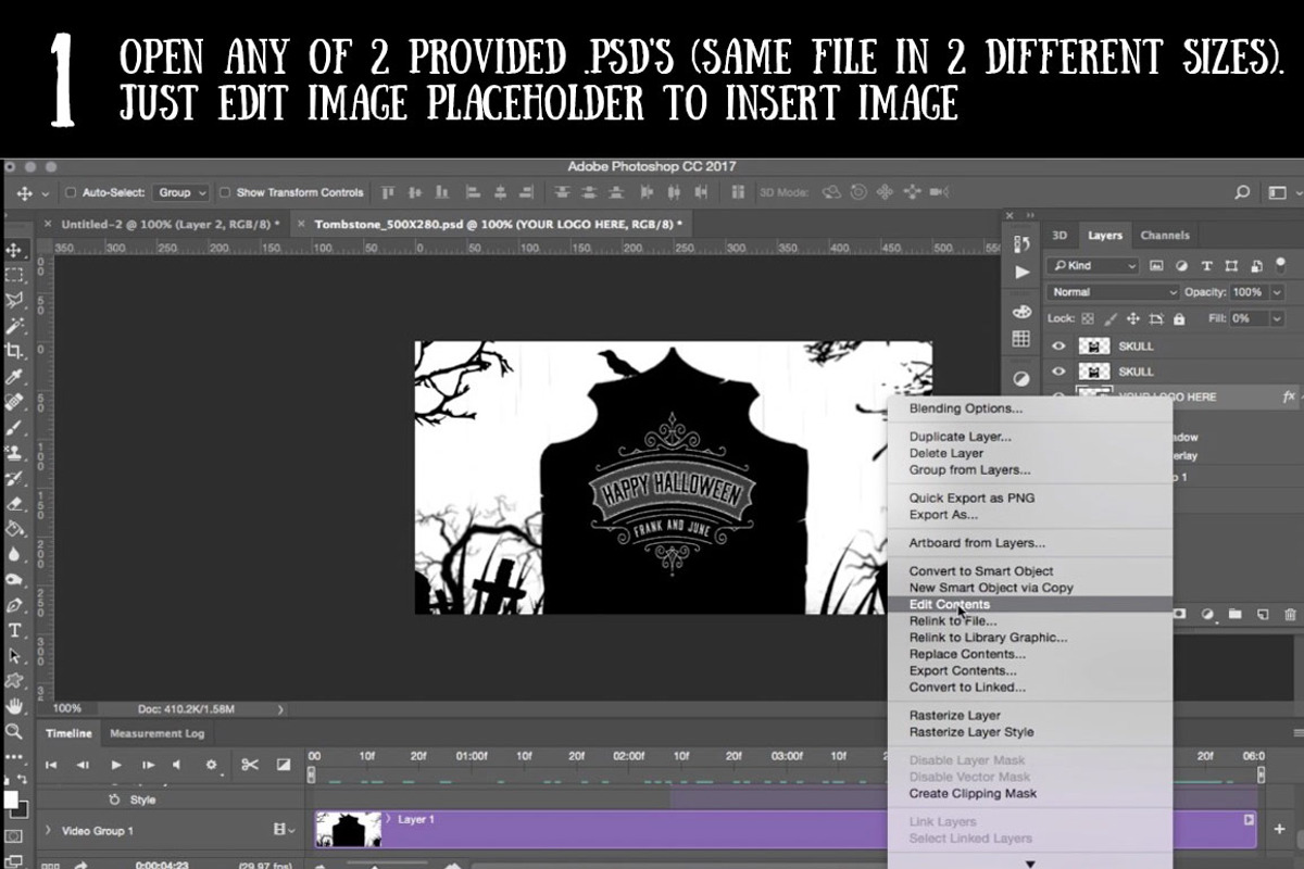Halloween .gif Generator 4 PhotoShop, a Templates & Theme by the little wonder shop (Photo 4 of 6)