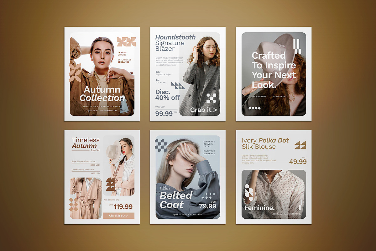 Fashion Brand Social Media Post Pack, a Flyer Template by The Good Store (Photo 3 of 4)