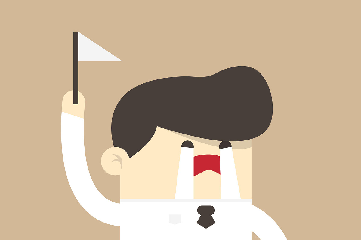 Businessman surrender, a Person Illustration by jabkitticha