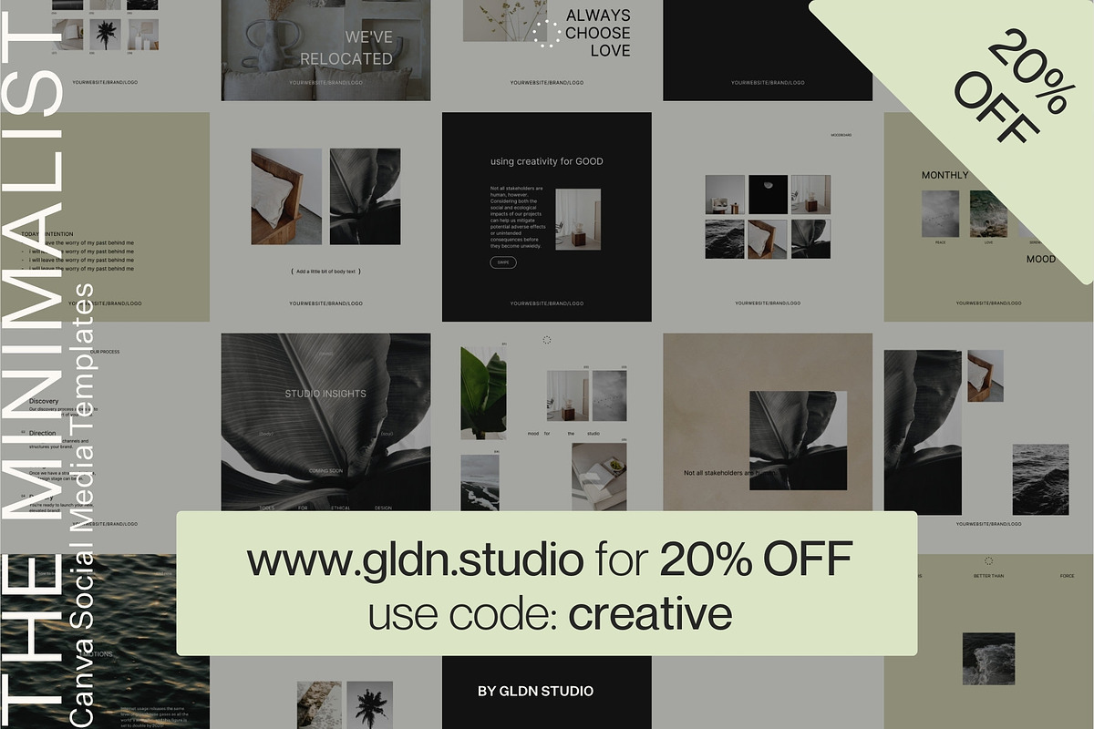 Minimal Canva Templates, a Social Media Template by GLDN Studio (Photo 1 of 8)