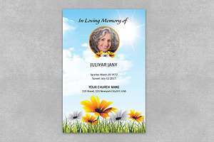 Funeral Prayer Card Template-V06