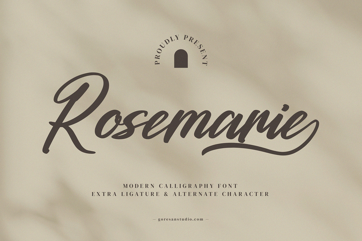 Rosemarie, a Script Font by Goresan Studio (Photo 1 of 15)