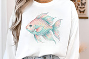 Preppy Glitter Fish PNG, a Transportation Illustration by SinaCreation (Thumbnail 4 of 9)