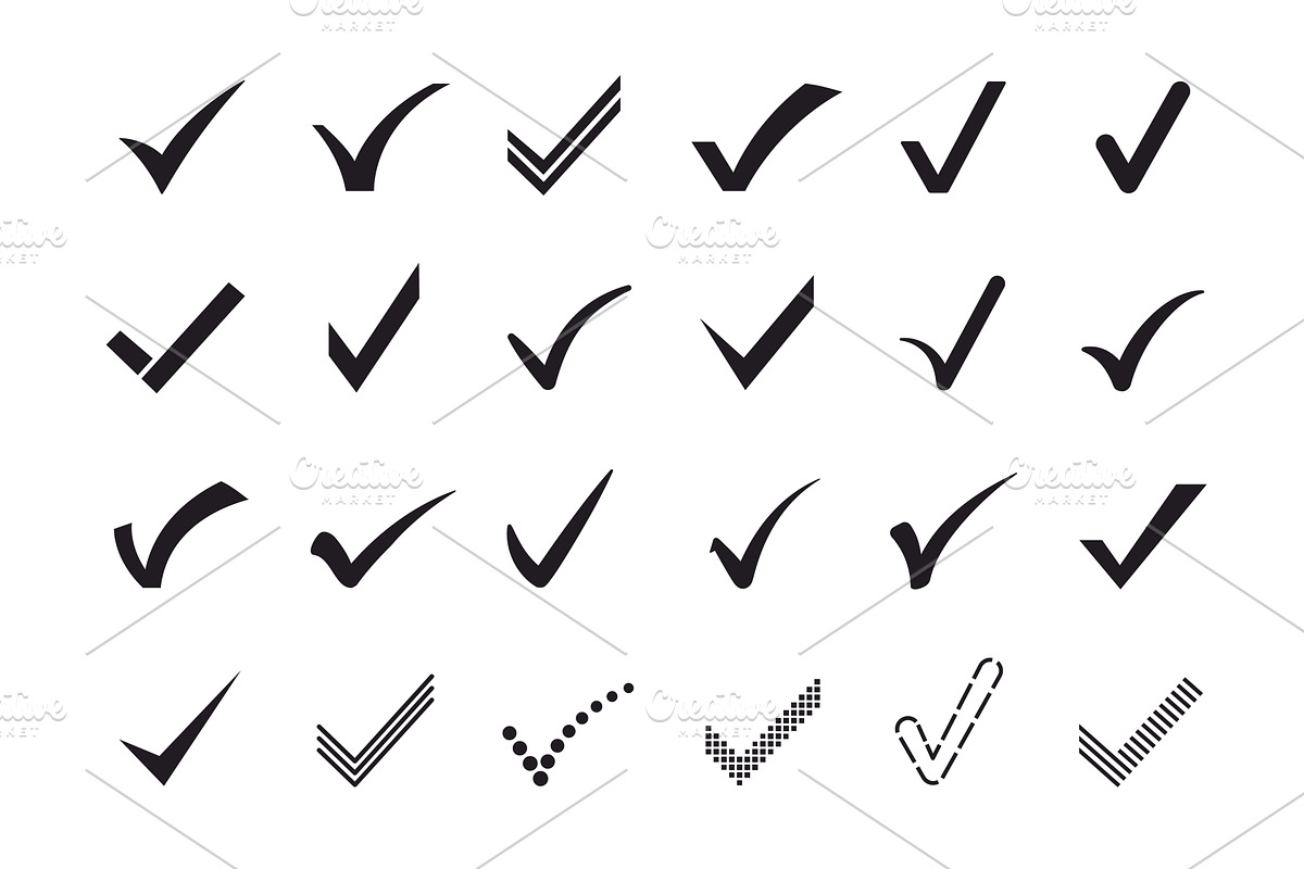 Check mark icons. Verification and, an Object Graphic by winwin.art