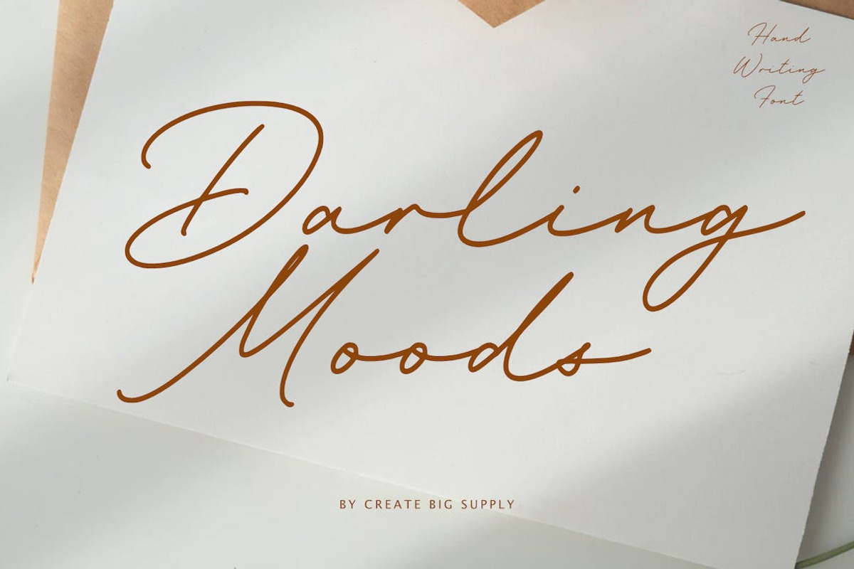 Darling Moods - Natural Handwriting, a Handwritten Font by CreateBigSupply (Photo 1 of 10)