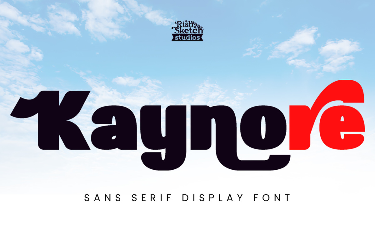 Kaynore - Sans Serif Display Font, a Sans Serif Font by Rishsketch (Photo 1 of 16)