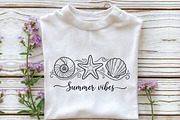 Summer Vibes Minimal Seashell PNG, an Illustration by CraftArtStudio (Thumbnail 2 of 4)