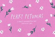 Perky Petunias Handwritten Font, a Font by Nicky Laatz (Thumbnail 1 of 11)