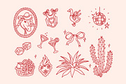 Cowgirl party clip art EPS, PNG, SVG, an Object Graphic by Viaireshop (Thumbnail 2 of 9)