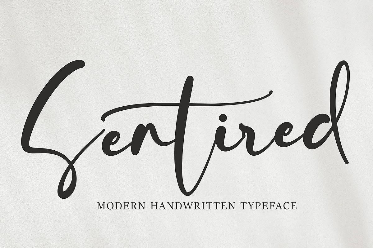 Sentired, a Script Font by pineungtype (Photo 2 of 9)