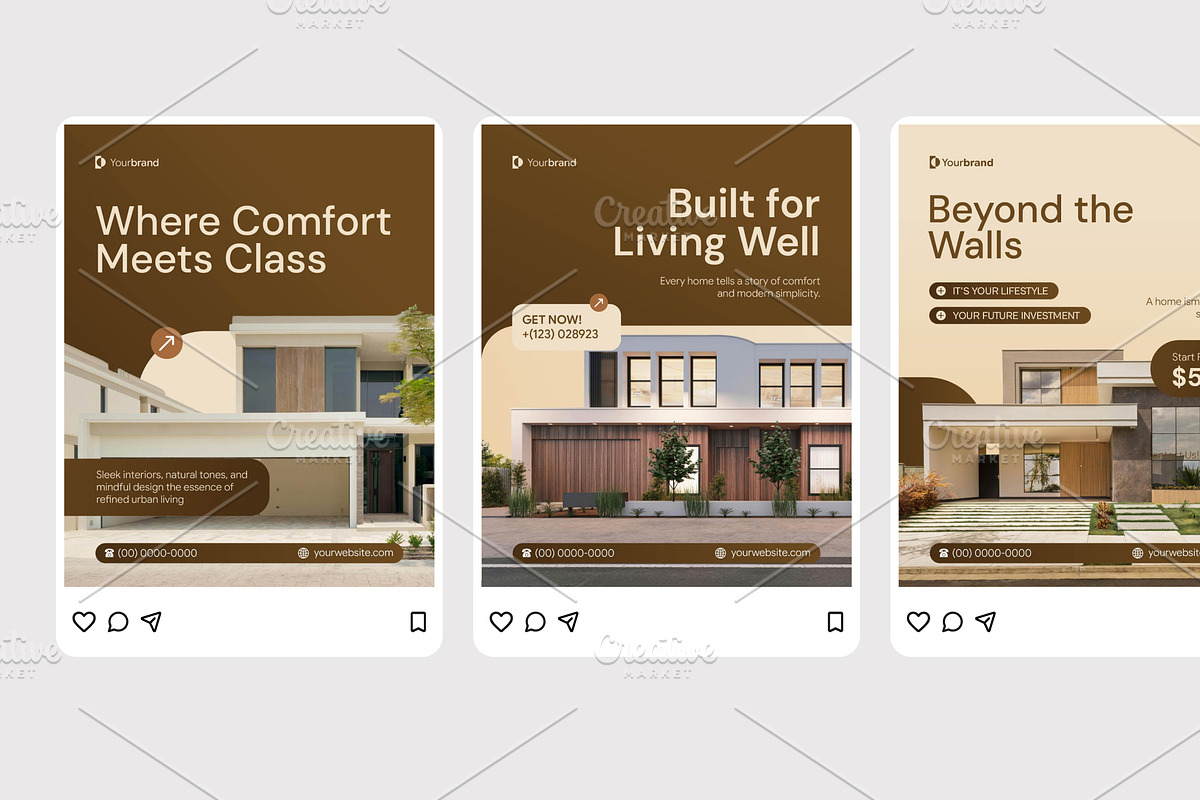 Real Estate - Instagram Post, a Social Media Template by Izdihaar_Studio (Photo 3 of 4)