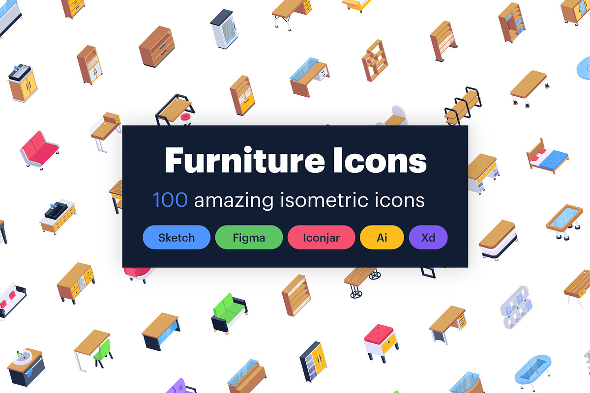 Furniture Icons, a Duotone Icon by Brickclay (Photo 1 of 6)