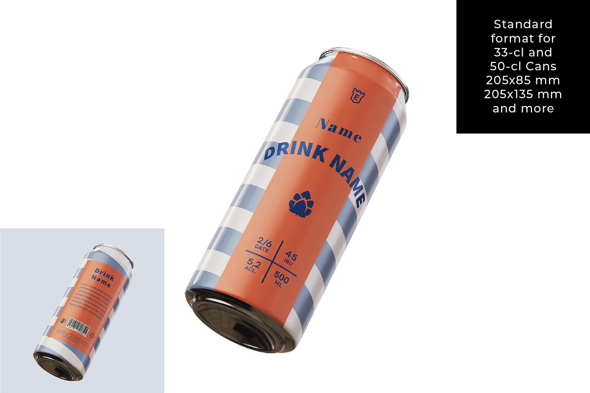 Beer Can Label Packaging Set 5 Cans, a Print Template by Fabian_Design (Photo 4 of 6)