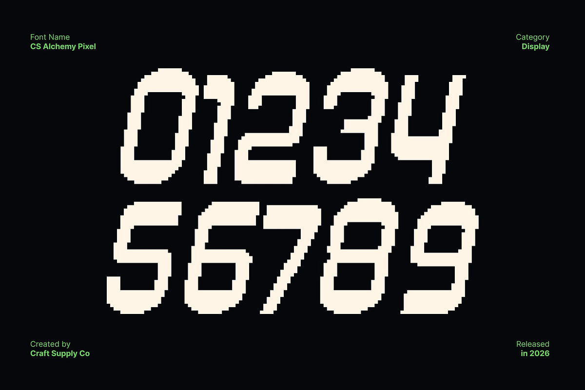 CS Algoma Pixel, a Sans Serif Font by Craft Supply Co. (Photo 4 of 8)